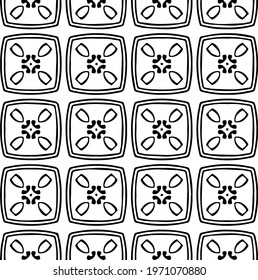  Geometric vector pattern with triangular elements. abstract ornament for wallpapers and backgrounds. Black and white colors.