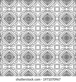  Geometric vector pattern with triangular elements. abstract ornament for wallpapers and backgrounds. Black and white colors.