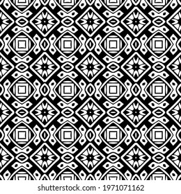 Geometric vector pattern with triangular elements. abstract ornament for wallpapers and backgrounds. Black and white colors.
