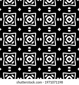  Geometric vector pattern with triangular elements. abstract ornament for wallpapers and backgrounds. Black and white colors.
