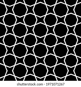  Geometric vector pattern with triangular elements. abstract ornament for wallpapers and backgrounds. Black and white colors.