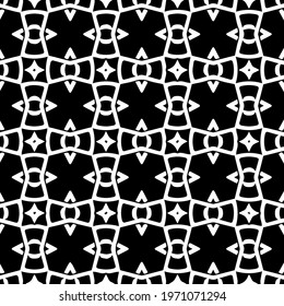  Geometric vector pattern with triangular elements. abstract ornament for wallpapers and backgrounds. Black and white colors.