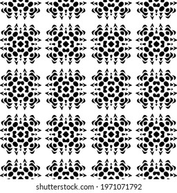  Geometric vector pattern with triangular elements. abstract ornament for wallpapers and backgrounds. Black and white colors.