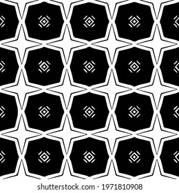  Geometric vector pattern with triangular elements. abstract ornament for wallpapers and backgrounds. Black and white colors.