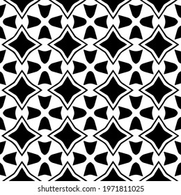  Geometric vector pattern with triangular elements. abstract ornament for wallpapers and backgrounds. Black and white colors.