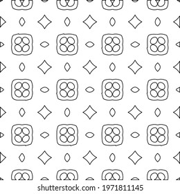  Geometric vector pattern with triangular elements. abstract ornament for wallpapers and backgrounds. Black and white colors.