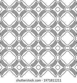  Geometric vector pattern with triangular elements. abstract ornament for wallpapers and backgrounds. Black and white colors.