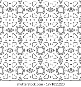  Geometric vector pattern with triangular elements. abstract ornament for wallpapers and backgrounds. Black and white colors.