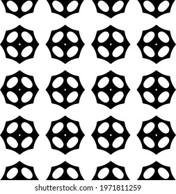  Geometric vector pattern with triangular elements. abstract ornament for wallpapers and backgrounds. Black and white colors.