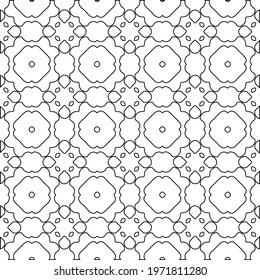  Geometric vector pattern with triangular elements. abstract ornament for wallpapers and backgrounds. Black and white colors.