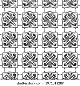  Geometric vector pattern with triangular elements. abstract ornament for wallpapers and backgrounds. Black and white colors.