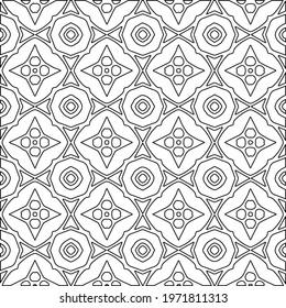  Geometric vector pattern with triangular elements. abstract ornament for wallpapers and backgrounds. Black and white colors.