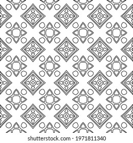  Geometric vector pattern with triangular elements. abstract ornament for wallpapers and backgrounds. Black and white colors.