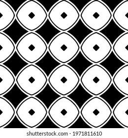 Geometric vector pattern with triangular elements. abstract ornament for wallpapers and backgrounds. Black and white colors.