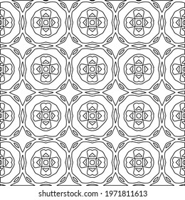  Geometric vector pattern with triangular elements. abstract ornament for wallpapers and backgrounds. Black and white colors.