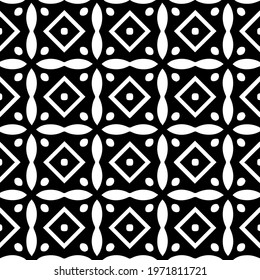  Geometric vector pattern with triangular elements. abstract ornament for wallpapers and backgrounds. Black and white colors.