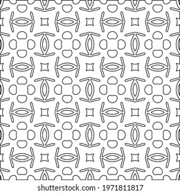  Geometric vector pattern with triangular elements. abstract ornament for wallpapers and backgrounds. Black and white colors.