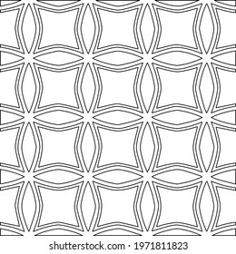  Geometric vector pattern with triangular elements. abstract ornament for wallpapers and backgrounds. Black and white colors.