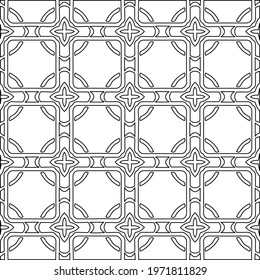  Geometric vector pattern with triangular elements. abstract ornament for wallpapers and backgrounds. Black and white colors.