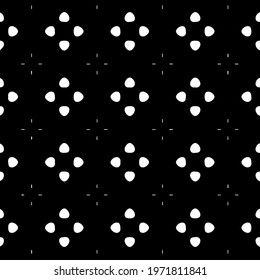  Geometric vector pattern with triangular elements. abstract ornament for wallpapers and backgrounds. Black and white colors.