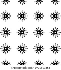  Geometric vector pattern with triangular elements. abstract ornament for wallpapers and backgrounds. Black and white colors.