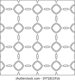  Geometric vector pattern with triangular elements. abstract ornament for wallpapers and backgrounds. Black and white colors.