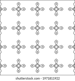  Geometric vector pattern with triangular elements. abstract ornament for wallpapers and backgrounds. Black and white colors.