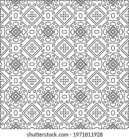  Geometric vector pattern with triangular elements. abstract ornament for wallpapers and backgrounds. Black and white colors.