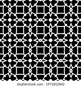  Geometric vector pattern with triangular elements. abstract ornament for wallpapers and backgrounds. Black and white colors.