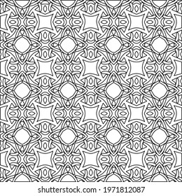  Geometric vector pattern with triangular elements. abstract ornament for wallpapers and backgrounds. Black and white colors.