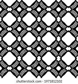  Geometric vector pattern with triangular elements. abstract ornament for wallpapers and backgrounds. Black and white colors.