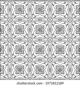  Geometric vector pattern with triangular elements. abstract ornament for wallpapers and backgrounds. Black and white colors.