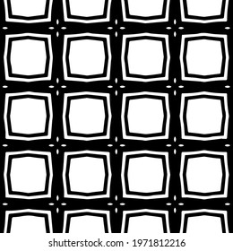  Geometric vector pattern with triangular elements. abstract ornament for wallpapers and backgrounds. Black and white colors.