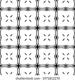  Geometric vector pattern with triangular elements. abstract ornament for wallpapers and backgrounds. Black and white colors.