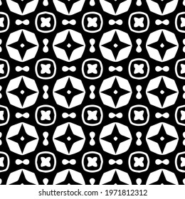  Geometric vector pattern with triangular elements. abstract ornament for wallpapers and backgrounds. Black and white colors.