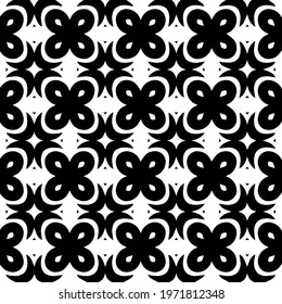  Geometric vector pattern with triangular elements. abstract ornament for wallpapers and backgrounds. Black and white colors.