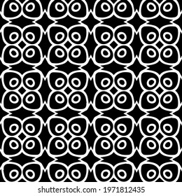  Geometric vector pattern with triangular elements. abstract ornament for wallpapers and backgrounds. Black and white colors.
