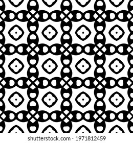  Geometric vector pattern with triangular elements. abstract ornament for wallpapers and backgrounds. Black and white colors.