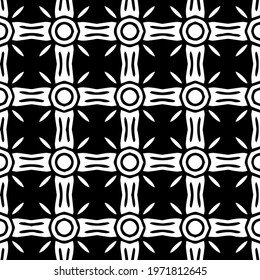  Geometric vector pattern with triangular elements. abstract ornament for wallpapers and backgrounds. Black and white colors.