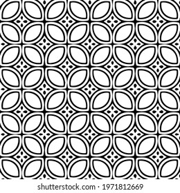  Geometric vector pattern with triangular elements. abstract ornament for wallpapers and backgrounds. Black and white colors.