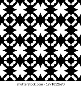  Geometric vector pattern with triangular elements. abstract ornament for wallpapers and backgrounds. Black and white colors.