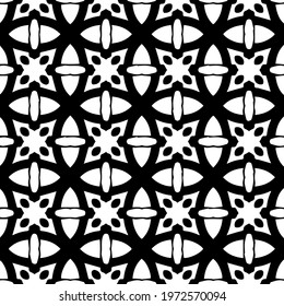  Geometric vector pattern with triangular elements. abstract ornament for wallpapers and backgrounds. Black and white colors.