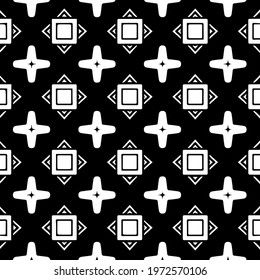  Geometric vector pattern with triangular elements. abstract ornament for wallpapers and backgrounds. Black and white colors.