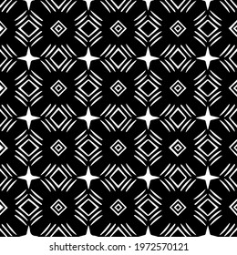  Geometric vector pattern with triangular elements. abstract ornament for wallpapers and backgrounds. Black and white colors.