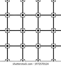  Geometric vector pattern with triangular elements. abstract ornament for wallpapers and backgrounds. Black and white colors.