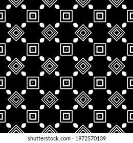  Geometric vector pattern with triangular elements. abstract ornament for wallpapers and backgrounds. Black and white colors.