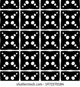  Geometric vector pattern with triangular elements. abstract ornament for wallpapers and backgrounds. Black and white colors.