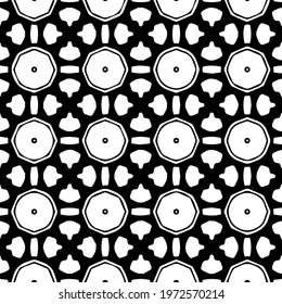  Geometric vector pattern with triangular elements. abstract ornament for wallpapers and backgrounds. Black and white colors.