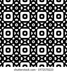  Geometric vector pattern with triangular elements. abstract ornament for wallpapers and backgrounds. Black and white colors.