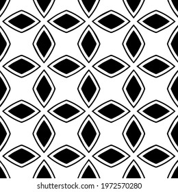  Geometric vector pattern with triangular elements. abstract ornament for wallpapers and backgrounds. Black and white colors.